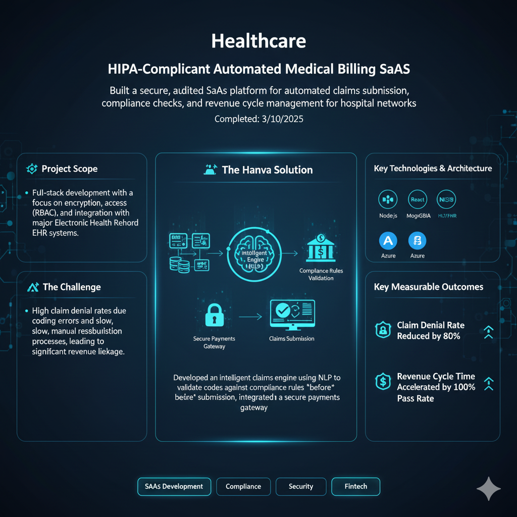 HIPAA-Compliant Automated Medical Billing SaaS cover
